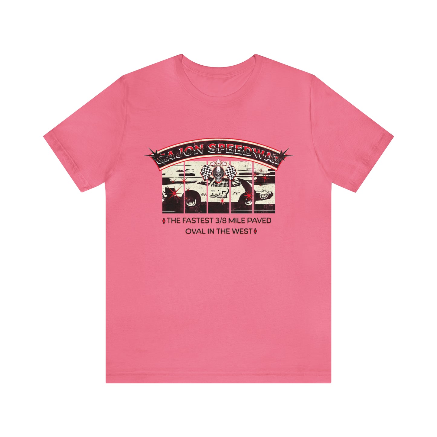 Cajon Speedway Fastest 3/8 Mile Paved Oval In The West - Retro Race Car T-Shirt