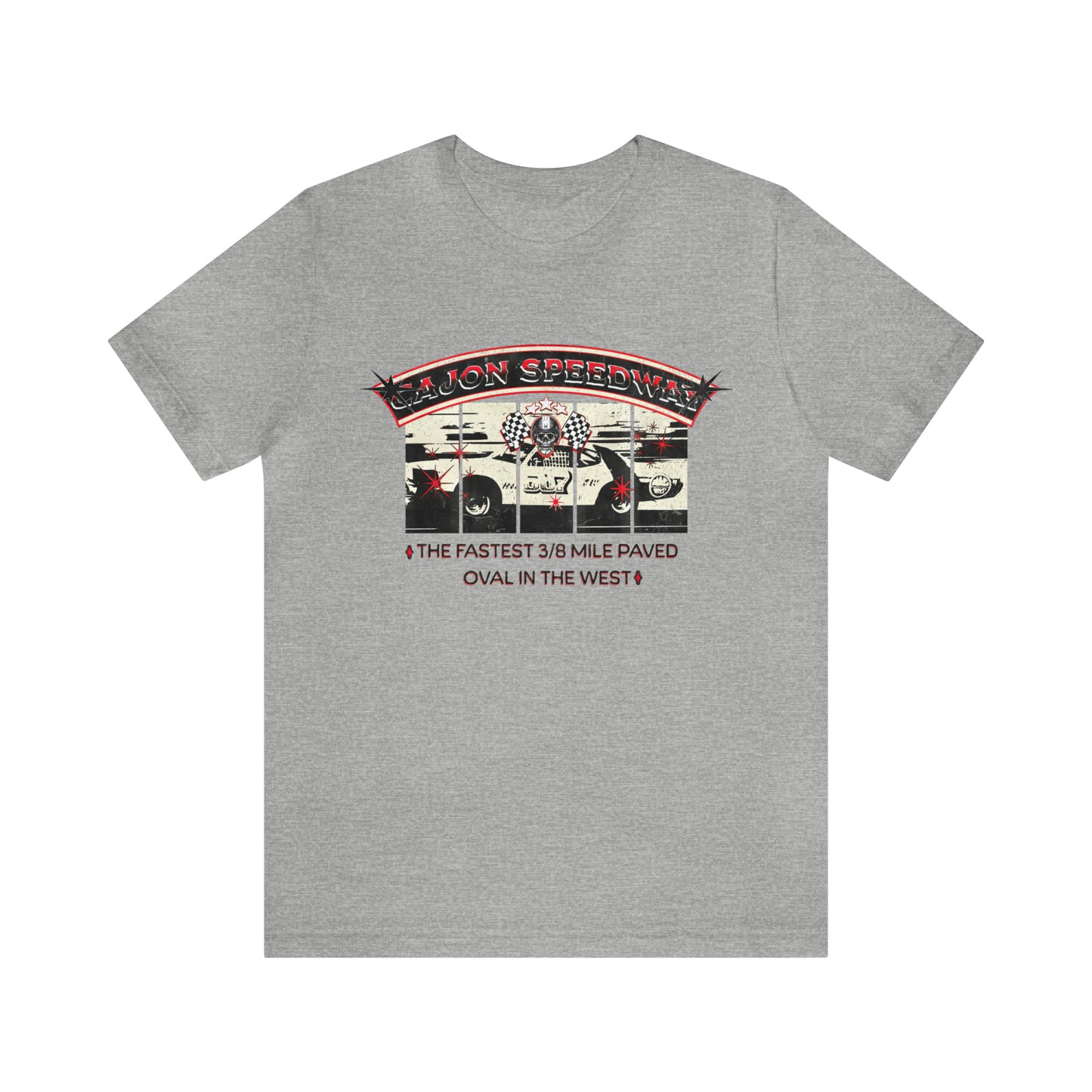 Cajon Speedway Fastest 3/8 Mile Paved Oval In The West - Retro Race Car T-Shirt
