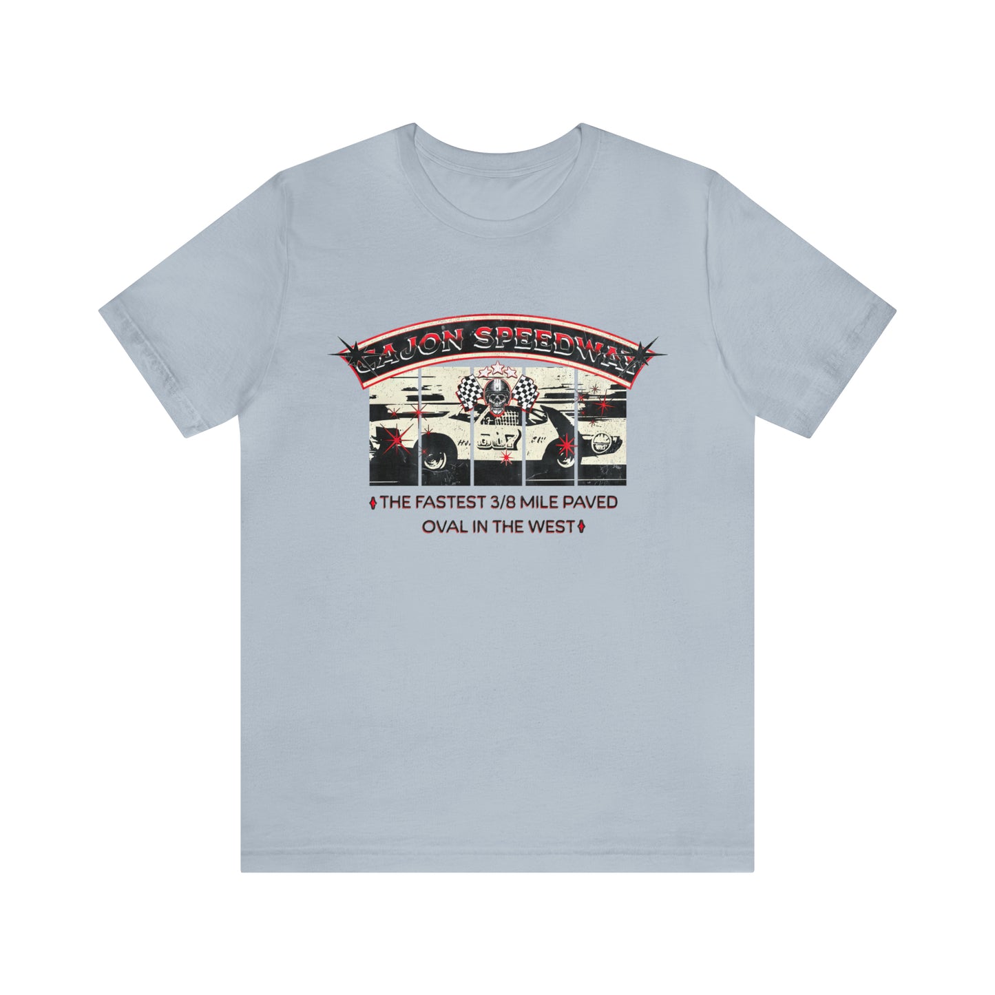 Cajon Speedway Fastest 3/8 Mile Paved Oval In The West - Retro Race Car T-Shirt