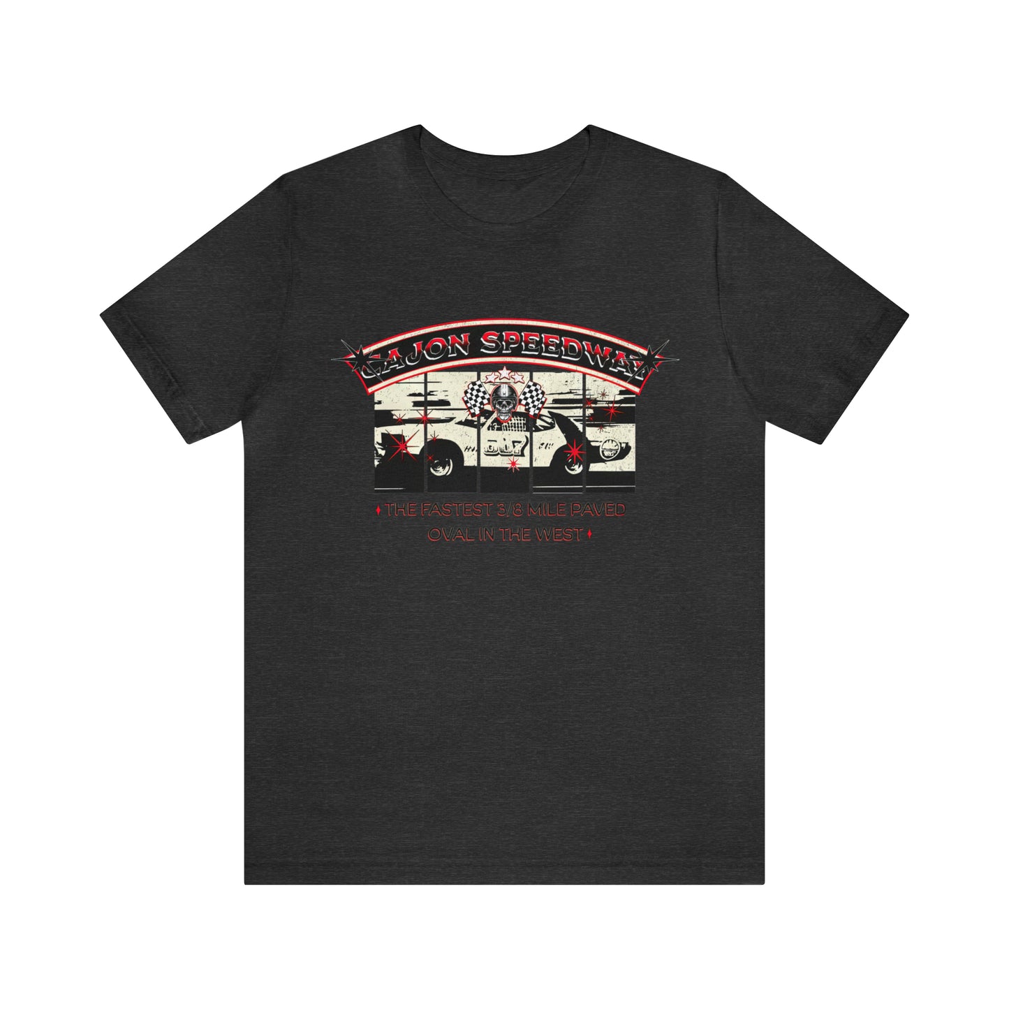Cajon Speedway Fastest 3/8 Mile Paved Oval In The West - Retro Race Car T-Shirt