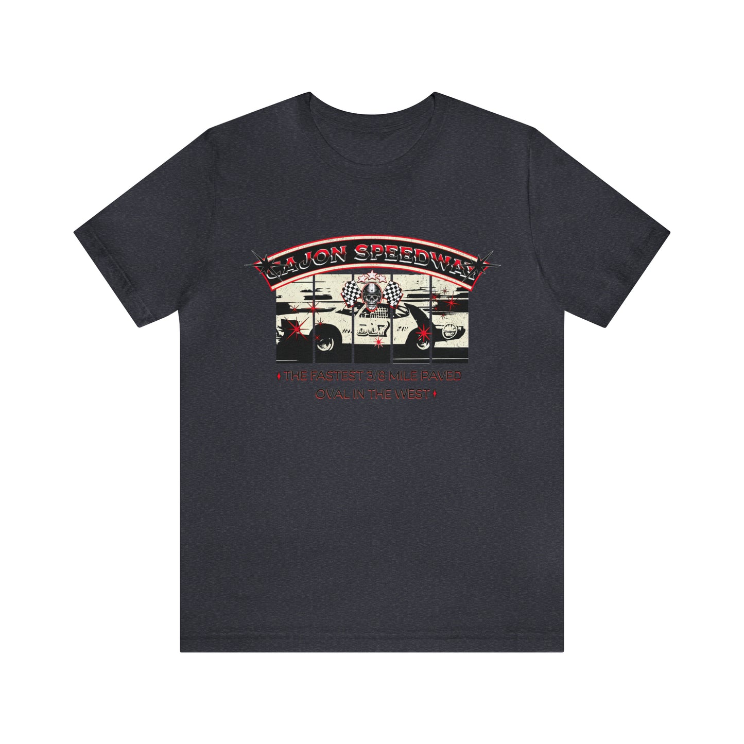Cajon Speedway Fastest 3/8 Mile Paved Oval In The West - Retro Race Car T-Shirt
