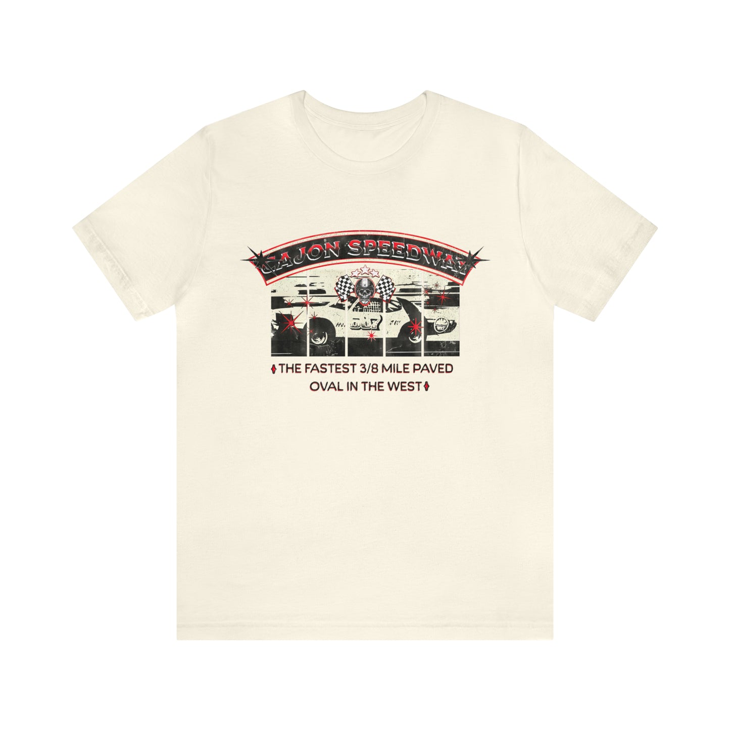 Cajon Speedway Fastest 3/8 Mile Paved Oval In The West - Retro Race Car T-Shirt
