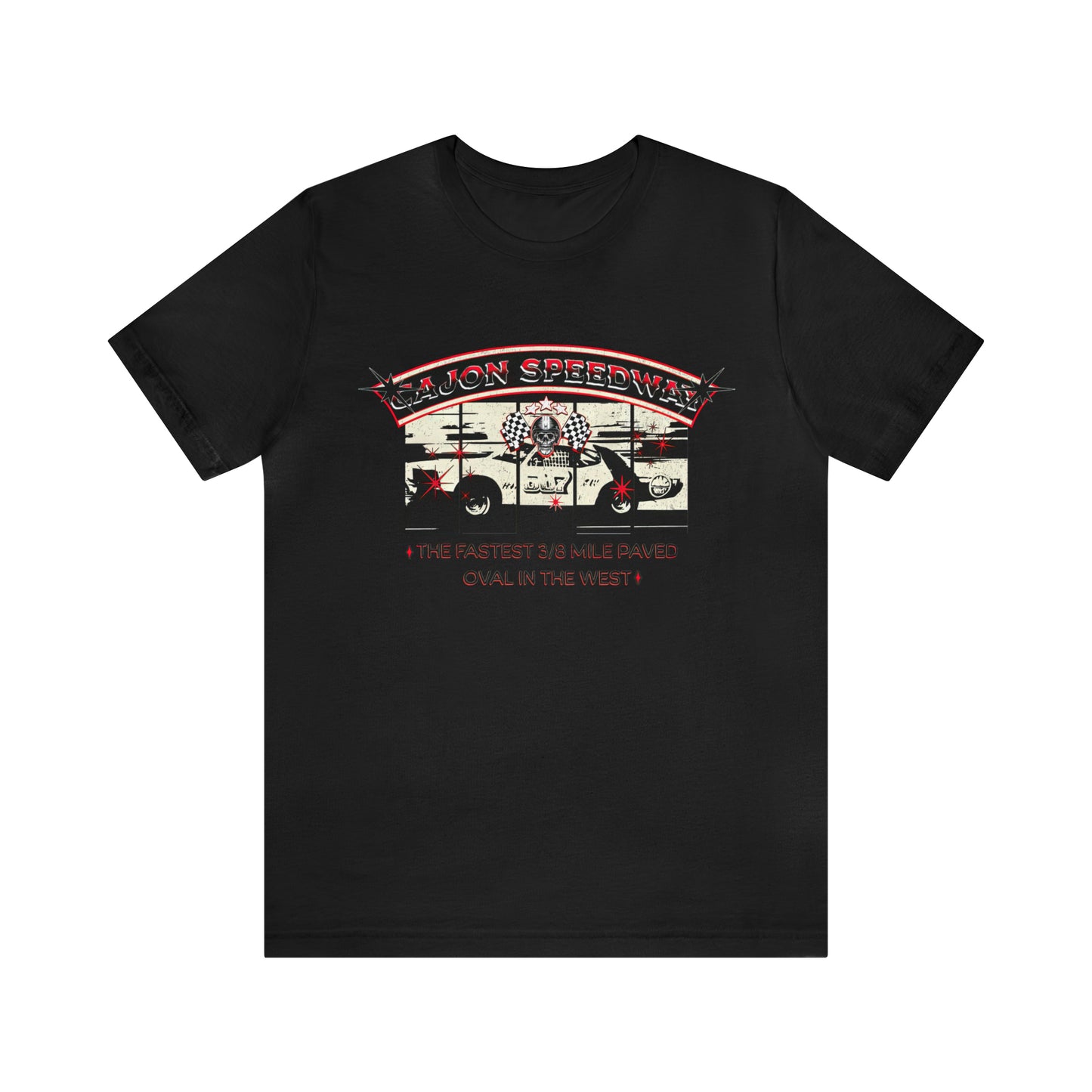 Cajon Speedway Fastest 3/8 Mile Paved Oval In The West - Retro Race Car T-Shirt