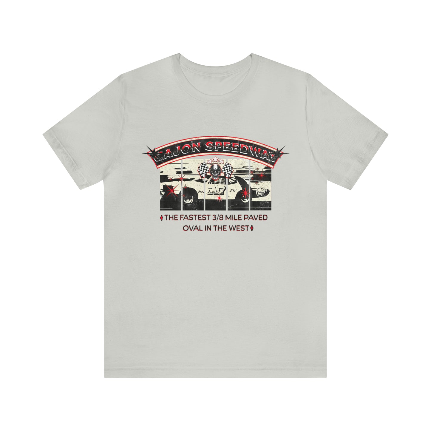 Cajon Speedway Fastest 3/8 Mile Paved Oval In The West - Retro Race Car T-Shirt